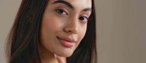 The lip border and surrounding skin in close view